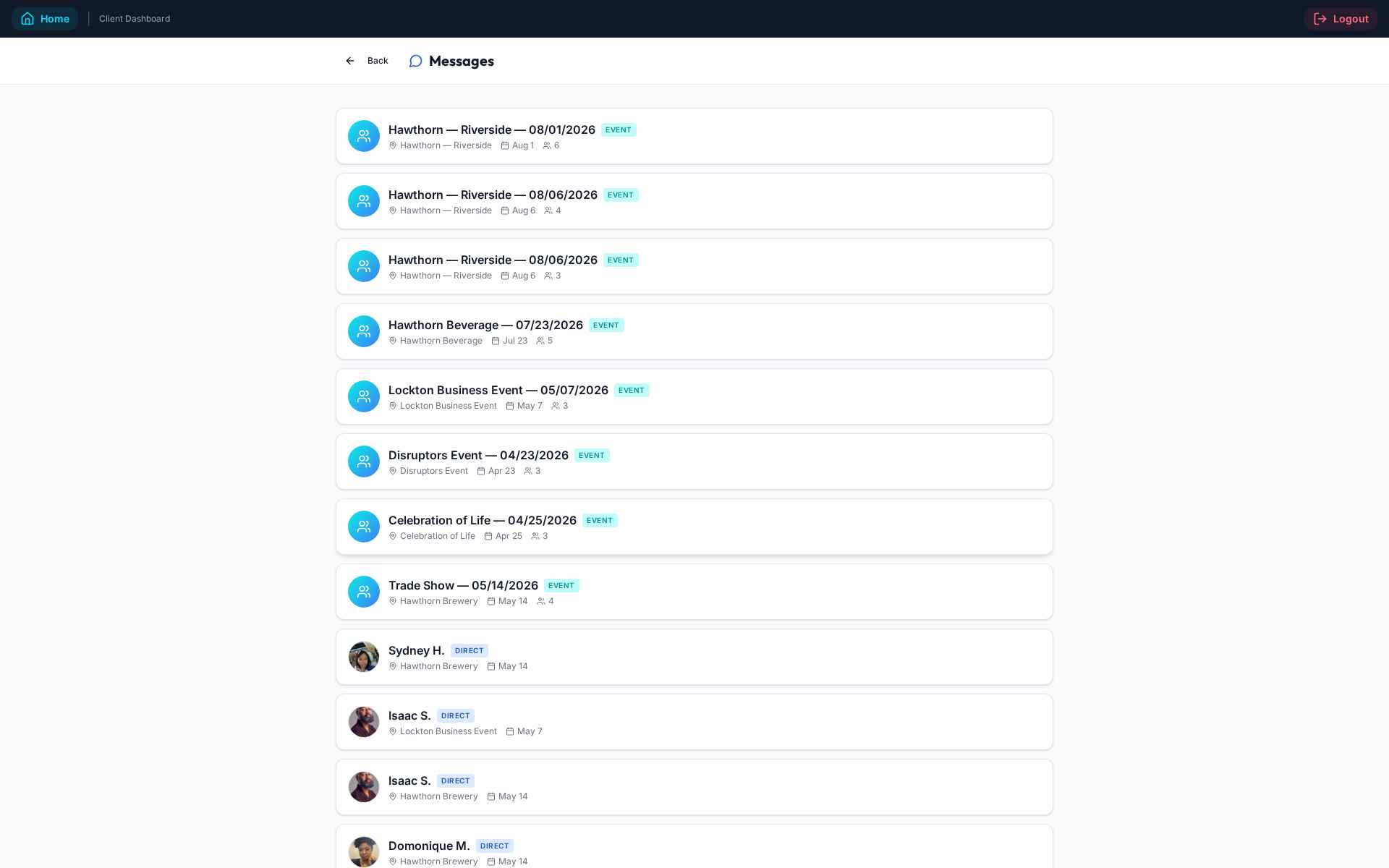 Real-time messaging